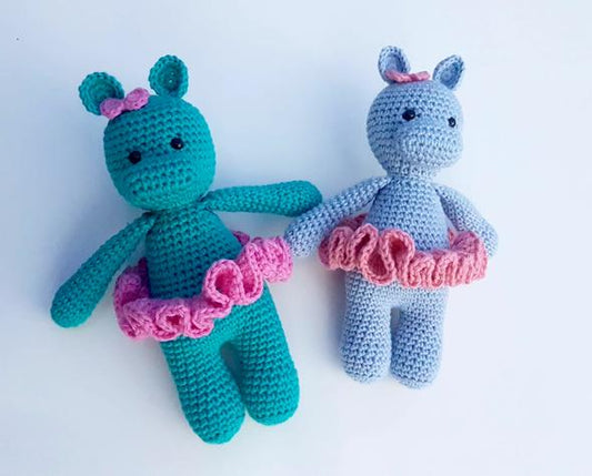 Crocheted Cuddle Me Hippo