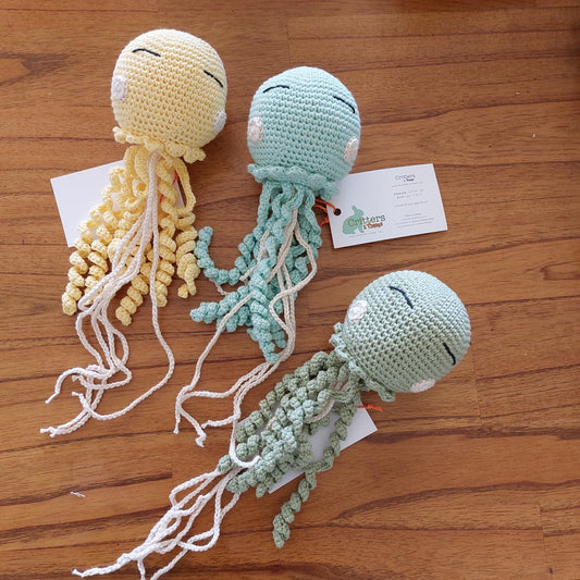 Crocheted Colourful Jellyfish - organic