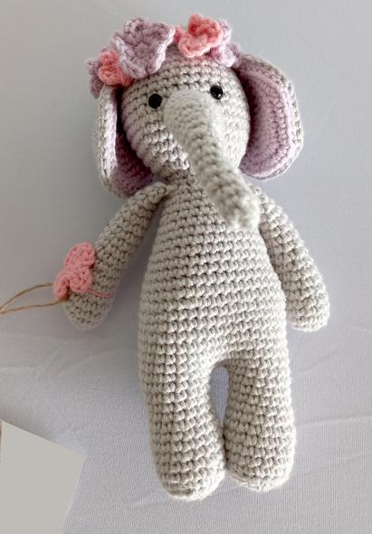 Crocheted Cuddle Me Elephant