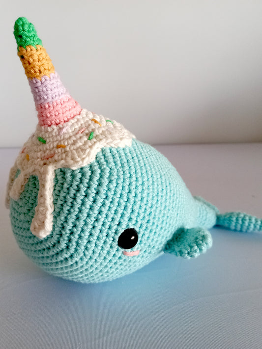 Crocheted Ice Cream Narwhal