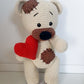 Crocheted Valentines Bear